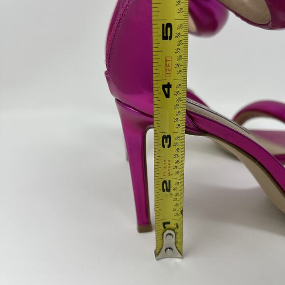 Steve Madden Partay Ankle Strap Stiletto Dress Sandals Womens 7 Pink Metallic - Picture 10 of 11